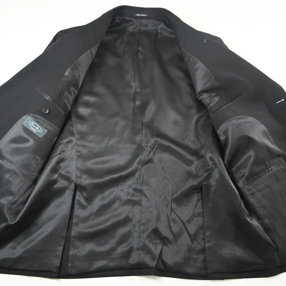 Pronto Uomo‎ 42S Black 100% Wool Mens Blazer Suit Jacket Sport Coat